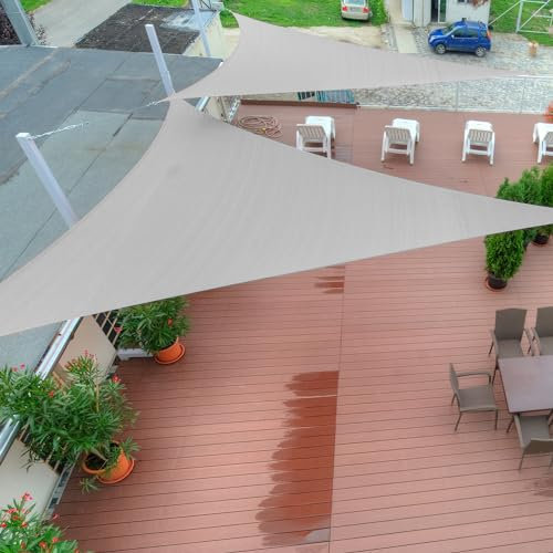 Sonnensegel Dreieck,2 x 2 x 2m Sonnensegel Con Befestigungsseile Sonnenschutz Atmungsaktiv HDPE Sonnensegel Dreieckig für Garten Balkon Terrasse Camping(Anthrazit