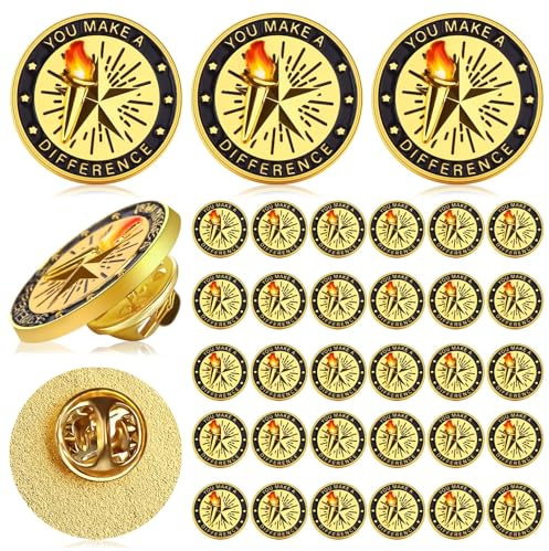 Lot de 30 épingles à épinglettes en émail pour employé du mois 1,9 cm Excellence dans le service des employés pour récompenser les employés