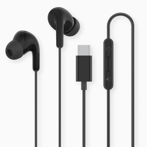 Xiaomi Earphones Type C | Auriculares con Cancelación de Ruido | Cascos con Cable con Triple Micrófono y Puerto Tipo C | Audífonos Negro