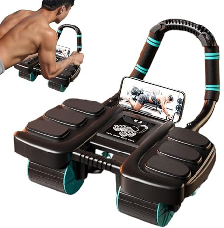 Bauchrad, Automatischer Rückprall, Automatisch Rebound Bauchrad, Bauchroller Bauchmuskeltrainer, Abdominal Roller Automatic Rebound Abdominal Wheel Mit Ellenbogenstütze Für Das Bauchmuskeltraining