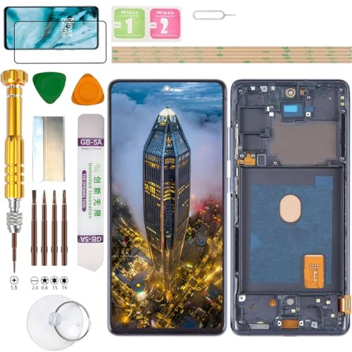 Gadget Troops Pantalla LCD (sin huellas dactilares) para Samsung Galaxy S20 FE 4G/5G SM-G780G/DS, G780F/DS, G781B/DS, G781U, G781U1, G781B, G781W, G781V, kit de repuesto (azul marino)