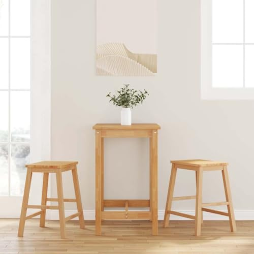 Frdhee Silla cosmética de comedor, sillas de bar, 2 piezas, madera maciza, árbol de goma, silla de comedor para dormitorio, sala de estar, comedor