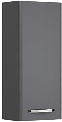 Pelipal - Velo - Wandschrank, 30 cm, 1-türig, 2 Einlegeböden - Badmöbel in Anthrazit Hochglanz/Anthrazit Dekor