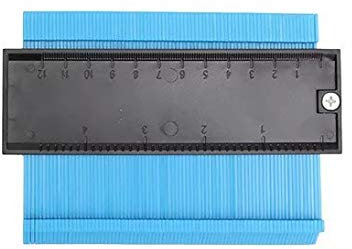 Jauge de contour Grand outil de contour Outil de duplication de contour 140 mm Jauges Reproduction de profil Outil de marquage de jauge de copie Outil de marquage de carreaux de stratifié (Bleu)