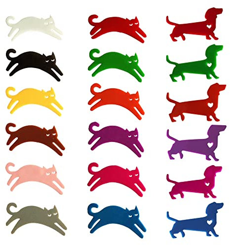 Lowats Marque Verre 18 Pièces Marqueurs à Vin en Silicone Marqueurs de Verre à Vin Marque Verres Identificateur Verre Marqueurs en Silicone Marqueurs à Boisson en Silicone Marque Verre Silicone