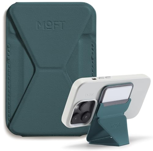 MOFT Snap Portefeuille pour Magsafe pour iPhone 17/16/15/14/13/12 Series, Support magnétique en Cuir végane pour téléphone avec 3 Angles de Vue, Force magnétique améliorée (Jungle)