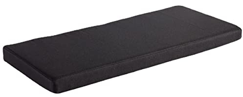 AFEBOO Coussin de banc 2/3 places - Pour intérieur et extérieur, jardin, balancelle, doux - Lavable - Pour terrasse, cuisine, salle à manger (noir, 90 x 50 x 5 cm)