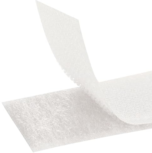MARARDI Bande Auto-Agrippante [Blanc] Ruban à Coudre Double Face [5 Mètres x 50 mm] Hook and Loop [NON ADHÉSIF] Extra Solide et Résistante pour la Couture l'Habillement l'Artisanat le Bricolage