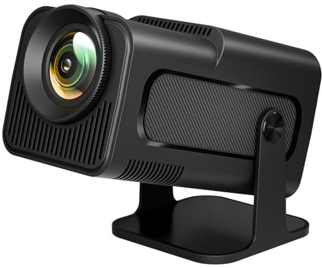 LQWELL HY320 Mirror Mini Beamer, Native 1080P, 4K Unterstützung, mit HDMI-, USB- und 3,5mm-Anschlüssen, kabelgebundene Bildschirmspiegelung, tragbarer Heim- und Outdoor-Projektor