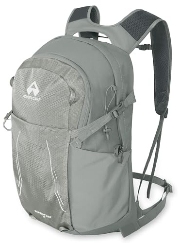 Pioneer Camp Hiking Backpack 22L Small Hiking Hydration Gear Lightweight Camping Backpack Travel Daypack for Women Men Outdoor Bag for Biking Climbing(Grey;22L)
