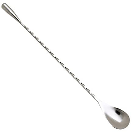 Garneck 3 Cucharas De Cóctel Acero Inoxidable Mango Largo Mezcladoras Espirales para Bar Hogar