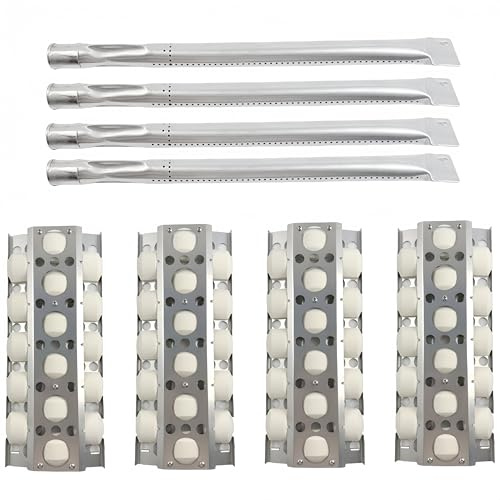 GDCERIX Grill Briquettes Tray Replacement Kit for Summerset Sizzler 26 32 40 Grill, Heat Plate and Grill Burner for RCS RJC26A RJC32A RJC40A Grill Replacement Parts, 4 Pack