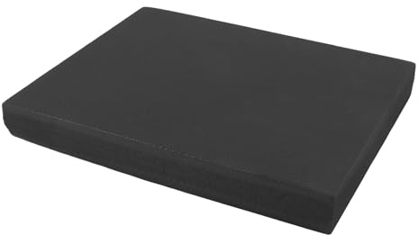 AWAOVV Yoga Balance Pad, Non-Slip Thickened Foam Balance Cushion, Black Balance Board Yoga Mat for Fitness and Stability Training, Yoga, Physical Therapy, Knee ＆ Ankle Exercise, 40x34x5cm