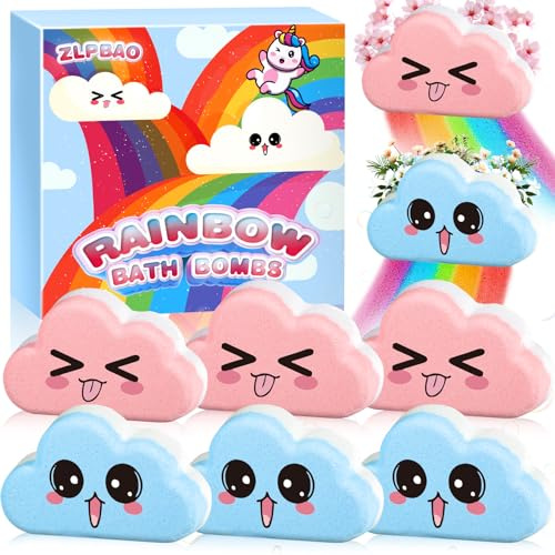 ZLPBAO 6 bombe da bagno per bambini, fatte a mano, 100 g, set regalo con bombe da bagno in schiuma naturale, regalo di compleanno di Natale a partire dai 3 anni, per ragazze e ragazzi