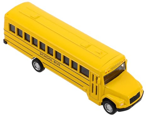 Vaguelly Juguetes de Autobús Escolar Autobús de Juguete Escolar de Inercia de Fundición Presión Obsequio de Cumpleaños Niñas de Simulación para Colección de Coches