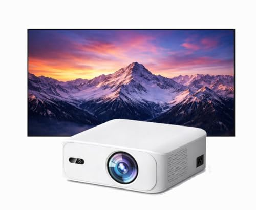 Inbyggd 1080P hemmabioprojektor, 800 ANSI-lumen, 4K-stöd, auto keystone, Android 11 smart projektor med WiFi och Bluetooth, bärbar filmprojektor för inomhus- och utomhusfilm