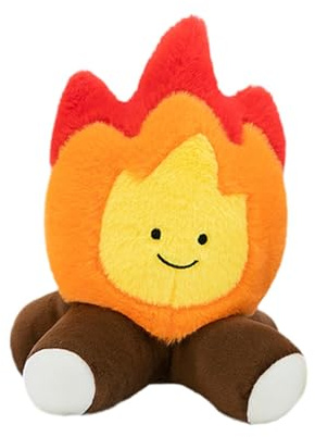 harayaa Cojín de Sofá de Peluche con Forma de Fogata, Muñeco de Peluche para Adultos, Niños