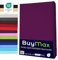 Buymax® Spannbettlaken 100x200cm Doppelpack 100% Baumwolle Spannbetttuch Bettlaken Jersey, Matratzenhöhe bis 25 cm, Farbe Aubergine