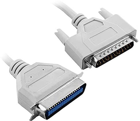 Aukson M38C 3m Parallel Druckerkabel DB25 25pin auf CN36 36pin IEEE 1284, D-Sub 25 zu CN36 36pin Stecker-Kabel für Parallel-Drucker