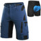 Cycorld MTB Hose Herren Radhose, Schnelltrocknend Mountainbike Hose Fahrradhose mit 4D Sitzpolster, Elastische Outdoor Sport Herren Radlerhose MTB Bike Shorts (Indigo mit Unterwäsch, XL)