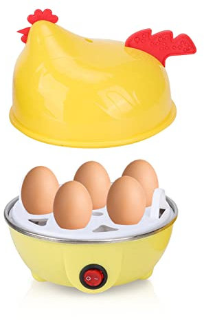 CHICIRIS Cuoci Uova, Bollitore Uova Veloce, capacità 7 Uova, con Spegnimento Automatico, Cuociuova Elettrico, Mini Bollitore per Uova Multifunzionale (Forma di Pollo)