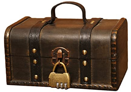 Amosfun Boîte De Rangement Bois Vintage Pour Bijoux Cosmétiques Délicats Style Européen Maison Chambre à Coucher Gris