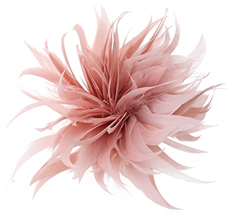 BYUTFA Broche de plumas y bufanda de moda con hebilla de Navidad, joyas de plumas y flores, insignia para mujer y niña