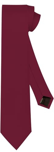 Cravate Homme Élégante en Soie - Bordeaux, Noire, Fine, Slim - Cadeau Pour Mariage - Femme