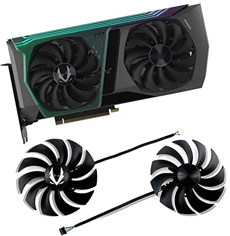 Dotodo 100MM GAA8S2U 4-polig 12V 0,45A RTX 3070 GPU Lüfter für Grafikkarte Kühler für Zotac Gaming RTX 3070 AMP Holo Lüfter Ersetzen Sie Den Kühler (Grafikkartenlüfter-AB)