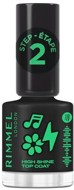 Rimmel Full Volume Collection Super Gel Smalto Topcoat, 001, High Shine, Lunga tenuta, 12 ml