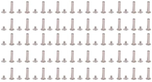 50 Set M3.5 Rivet a Vite, Viti di Legame in Acciaio Inossidabile in Lega, Testa Piatta Rotonda 4,5x18x9 Mm, Dispositivi di Fissaggio del Rivetto con Vite, per Pelle,