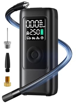 Dsuy Electric Bike Pump Portable Mini for Rode Bike, Bicycle Tire Pump Suitable for Presta Valve and Schrader Valve