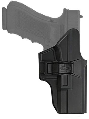 efluky Glock 19 23 32 Gürtelholster Glock Holster Pistole Molle Gun Holster Fit Glock 19 23 32(Gen1-5), Glock 19X, Glock 45, Rechts Belt Clip 60° Einstellbar Schwarz Y
