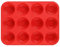 SULCMOD Silicone Muffin Trays for 12 Muffins Non-Stick Muffin Cupcake Tin, Baking Mould for Muffins or Cupcakes Bakeware Red