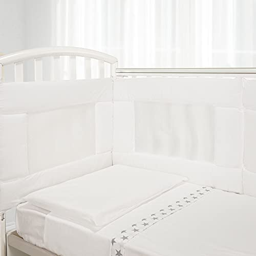 Babysanity -Funda de malla para recién nacidos equipada con el sistema Baby Air Mesh - Transpirable, garantiza un entorno de descanso seguro para el bebé (Blanco)
