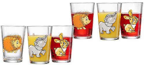 Ritzenhoff & Breker Kindertrinkgläser-Set Waldtiere, 6-teilig