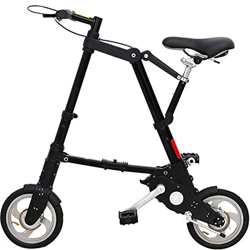Portable Lightweight Mini Folding Bike - 10 Inch Adjustable City Bike for Men and Women - Aluminum Frame - Travel Outdoor Bike - Comfortable Ride
