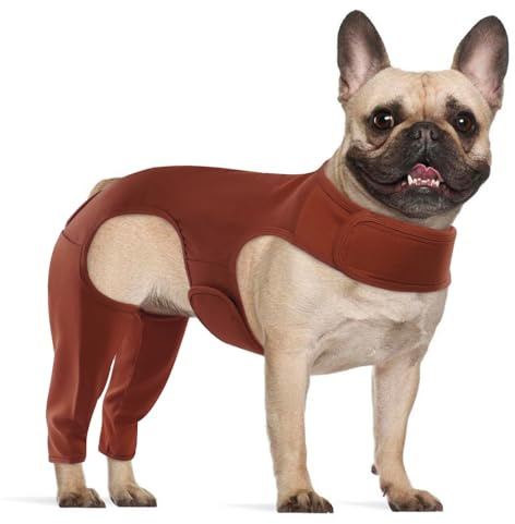 Hjyokuso Combinaison De Convalescence pour Chien, Body Post Opératoire Femelle Mâle, avec Pattes Arrière, Anti Léchage, Alternative à La Collerette