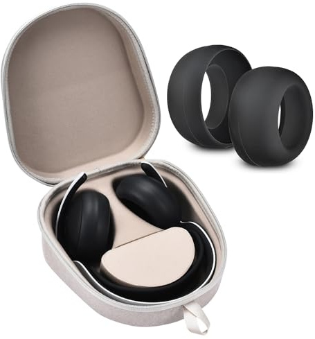 Yaowanguan Travel Carrying Case Bag & Silicone Ear Pads Cover Protector for Playstation PULSE Elite wireless headset(Grey Case)