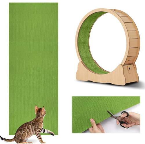 Planche à gratter autocollante - Vert - Tapis à gratter pour chat - Tapis mural pour chat - 200 cm x 40 cm