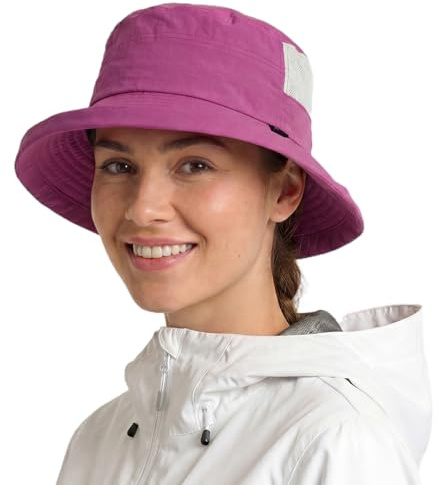 TOP-EX UPF 50 Sonnenhüte Damen mit Pferdeschwanz, Breiter Krempe Fischerhut für UV-Schutz, Wasserdicht regenhut, Kinnriemen, Atmungsaktiv Sommer-Mesh, Faltbar, Safari, Strand, Gärtner, Fuchsie M