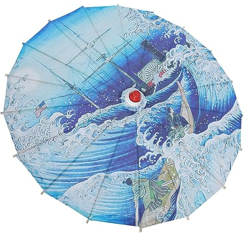 Holibanna parapluie décoratif coloré petit pliant soie parapluie parasol asiatique pour femme décoration japonaise de danse en tissu