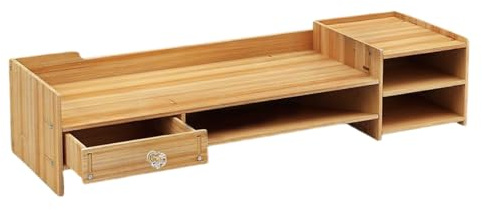 Generisk monitor stand riser, skrivbord monitorstativ av trä, trä skrivbord arrangör kontor PC skrivare hylla