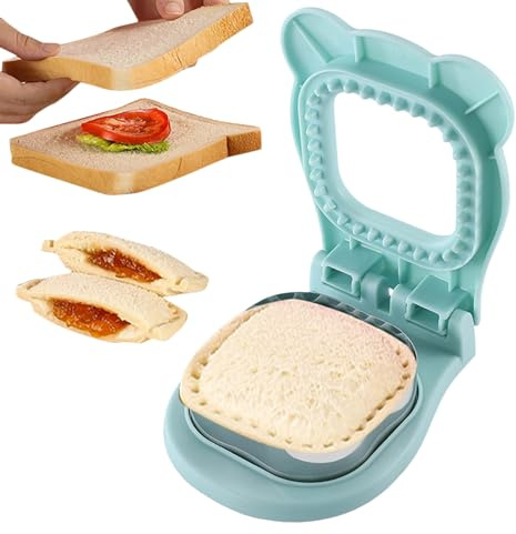 Cortador de sándwiches – Descrujador de pan | Cortador de verduras para el pan para sellar sándwiches, inquebrantable para accesorios de almuerzo para niños, moldes, cortadores de galletas, crepes