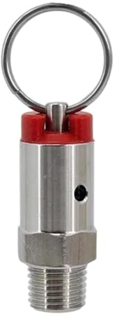 Baoblaze Soupape de Décharge de Pression pour Fût Bière Acier Inoxydable 304 Filetage 1/4 Pouce Installation Facile Convient à La Brassage Maison, 35 Psi