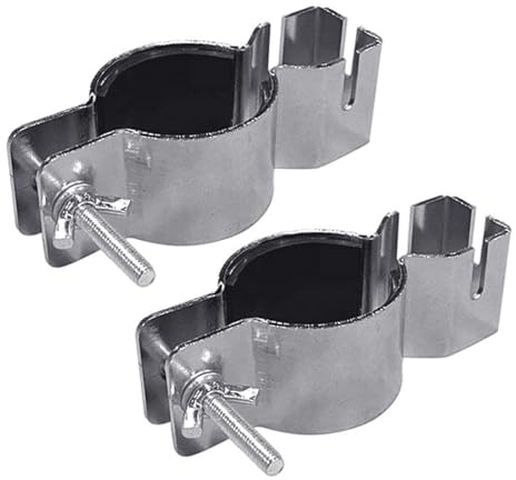 2 abrazaderas ajustables para tuberías y cortinas, abrazadera flexible fácil de usar para decoraciones en fiestas y eventos, abrazadera vertical ajustable