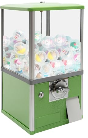 tuggummiautomat, Godisautomat for småföretagare Gumball Kapselenhet Pris Varuautomat Kommersiell rund kapselmaskin (röd)(Green)