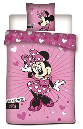 MINNIE MOUSE 2-Piece Children's Bed Set with Duvet Cover 140 x 200 cm + Pillowcase 63 x 63 cm