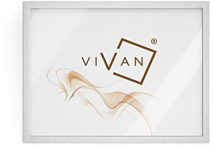 VIVAN - Marco de Madera - Color Blanco Mate - Tamaño de la Imagen 30 x 40 cm