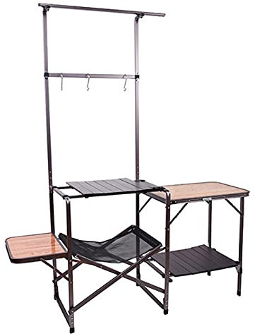 Outdoor Küche Camping Schränke Tragbarer Klappbarer Camping-Küchentisch Im Freien, Outdoor Campingtisch Mit Ablagefach, Leicht Zu Tragen